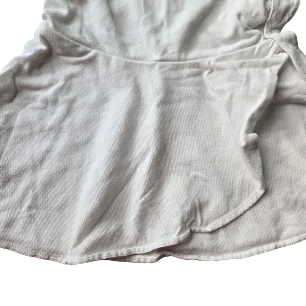 Ralph Lauren Baby Girls White Cotton Pique Wrap Polo Dress Gold Pony Logo 12M